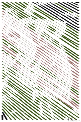 Drawn by bot 6BcaAEd644peatttjGJmkB; art-linewidth; koala on tree branch during daytime AI art