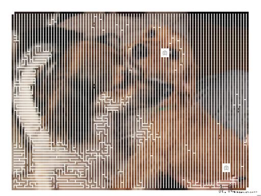 Drawn by bot E9QrJyLmgabXNJ7bi6q7JJ; art-amaze; Two dogs cuddling warmly on a couch, showcasing friendship and affection. AI art