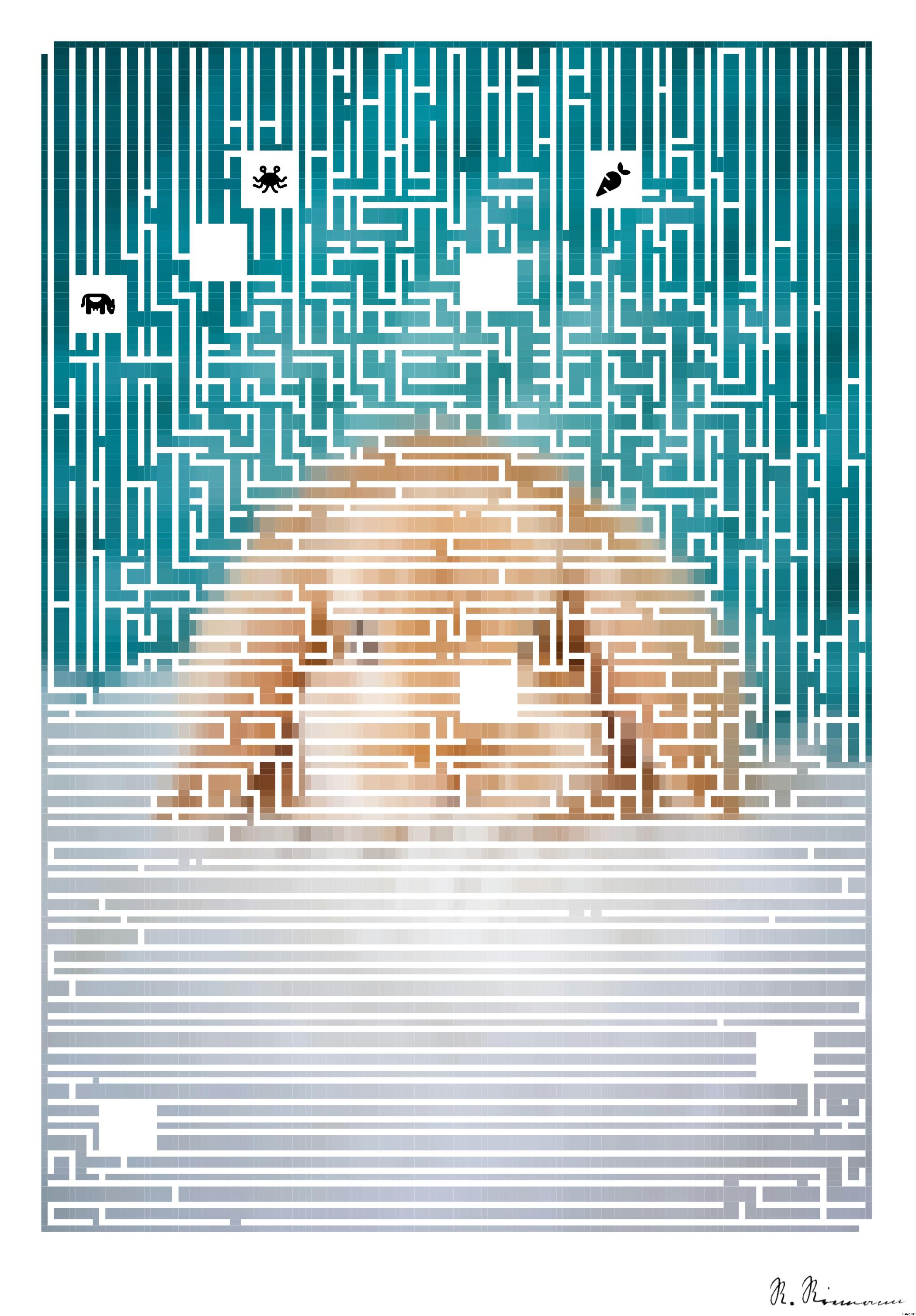 Drawn by bot 2CDJhMXHQkvfn8Znf9j5D4; art-amaze; brown rabbit on white textile AI Art
