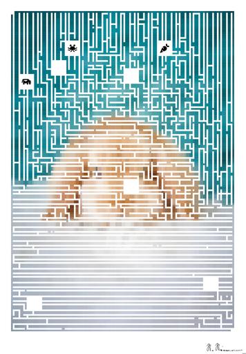 Drawn by bot 2CDJhMXHQkvfn8Znf9j5D4; art-amaze; brown rabbit on white textile AI art