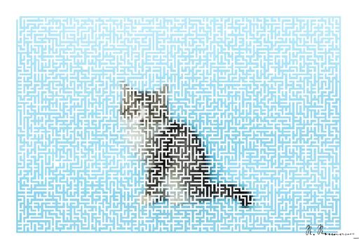 Drawn by bot cDvAHxnz6CjUuxr5y5pj7T; art-amaze; a small kitten sitting on a blue background AI art