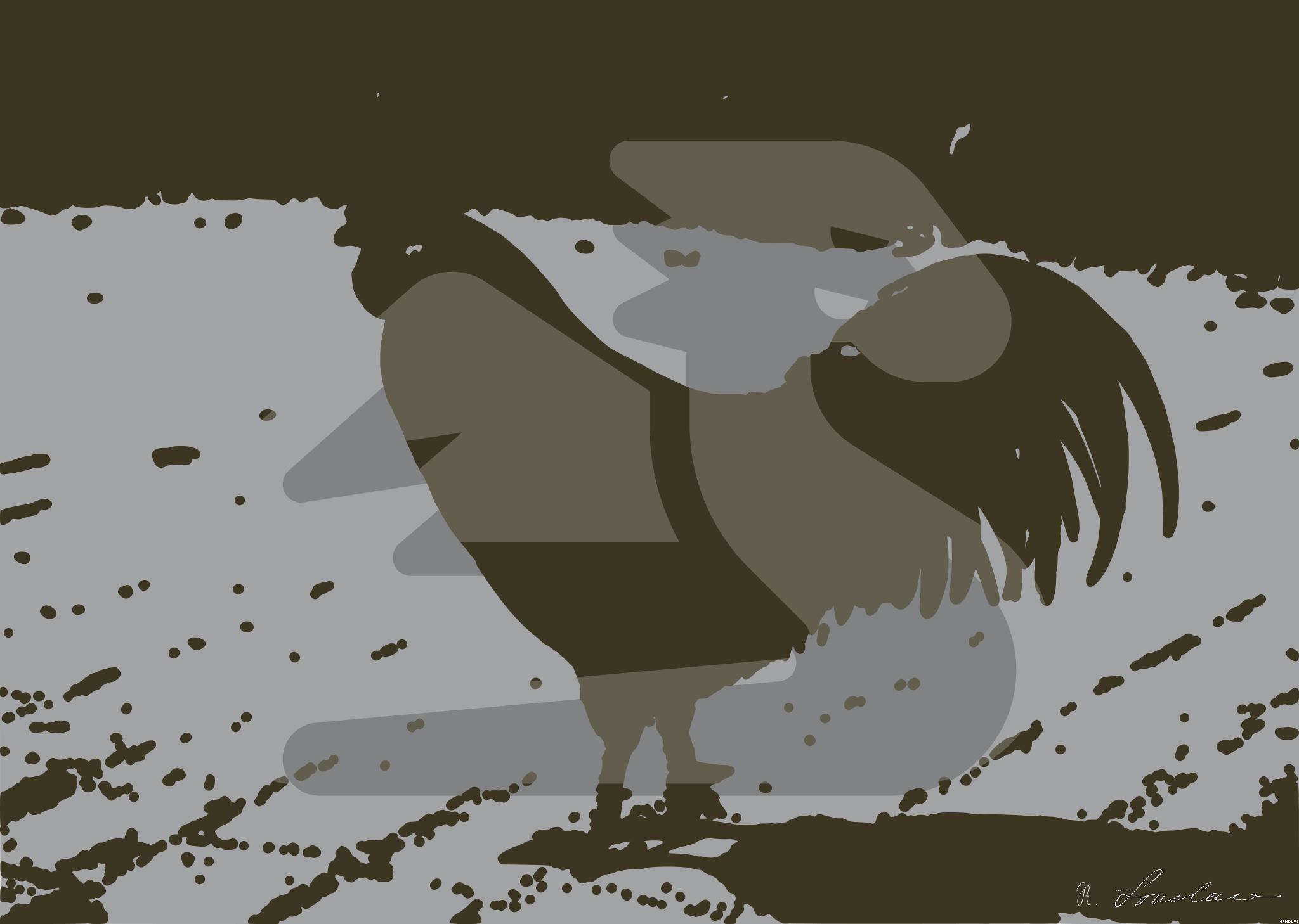 Drawn by bot ceNGdotr3B3Tcbn2E9mCw5; art-bloby; reddish brown and black rooster AI Art