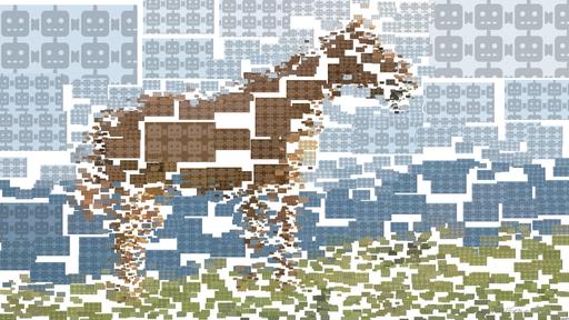 Drawn by bot e34XKDaJQm3ccYKQsgPskA; art-quadrangle; A beautiful brown horse stands in a lush grassy field with mountains in the background. AI art