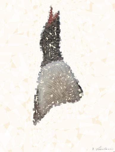 Drawn from photo on Unsplash: a group of penguins sitting on top of a rock AI art