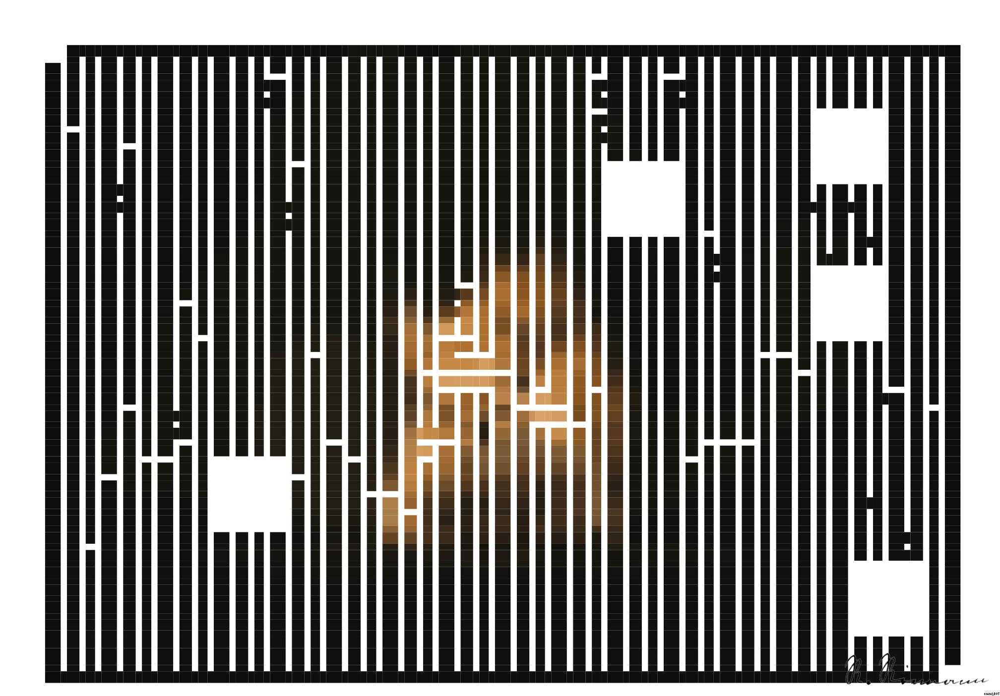 Drawn by bot EUNJSxE9BBnmA6jiGGqVtD; art-amaze; brown squirrel on black background AI Art