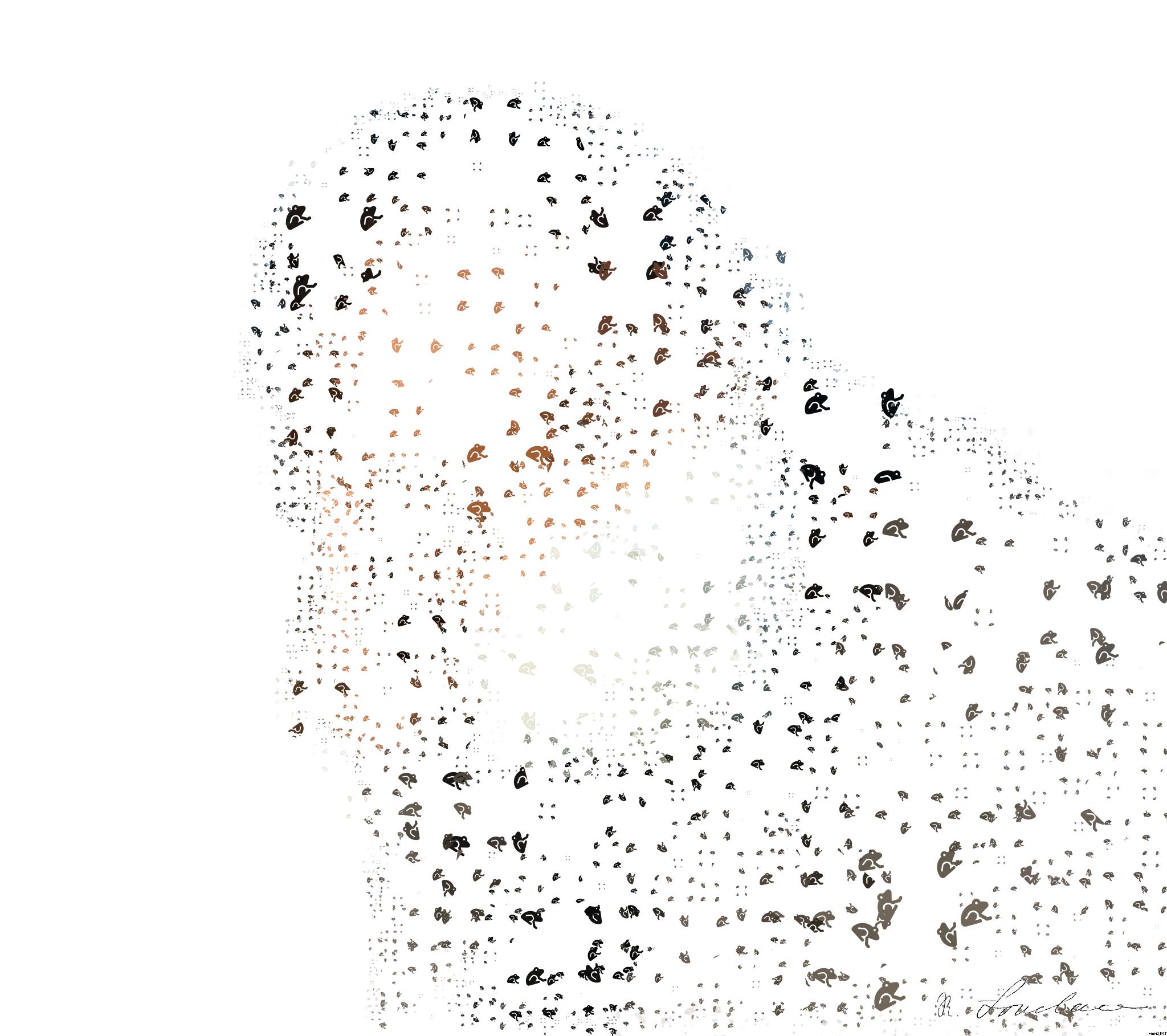 Drawn by bot gXbtmJDQhgBRZo6pfRGVqP; art-quadrangle; Close-up portrait of a woman wearing a face mask, enjoying a moment in the sunlight. AI Art