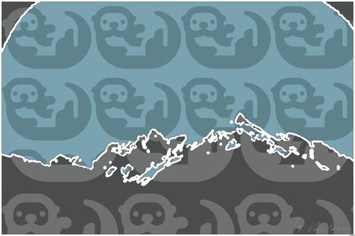 Drawn by bot 9KbFqSJi47pmVA9cXi4ECi; art-bloby; Stunning view of snow-capped mountains against a blue sky, perfect for nature lovers. AI art