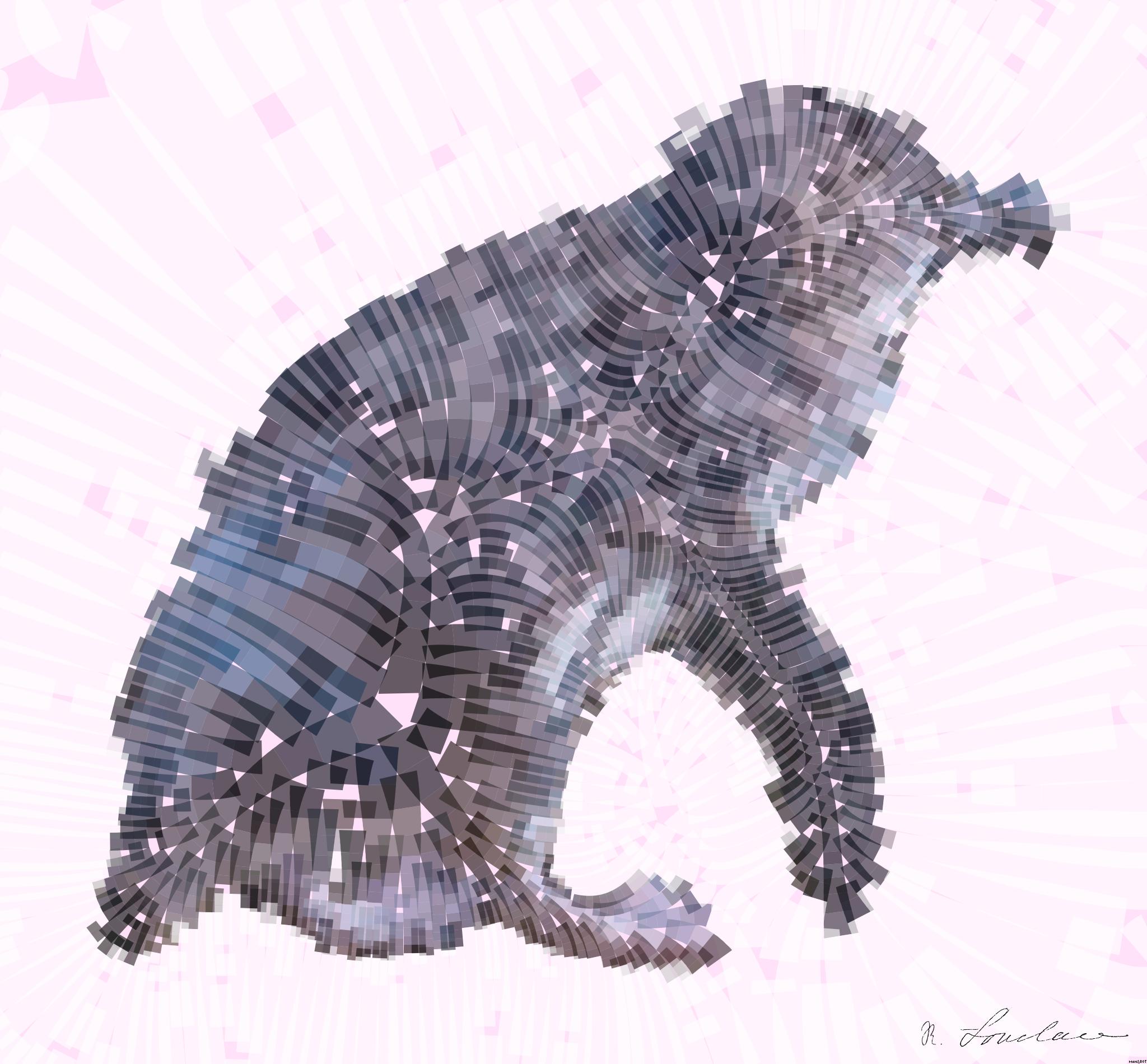 Drawn from photo on Unsplash: brown penguin walking on brown floor AI Art