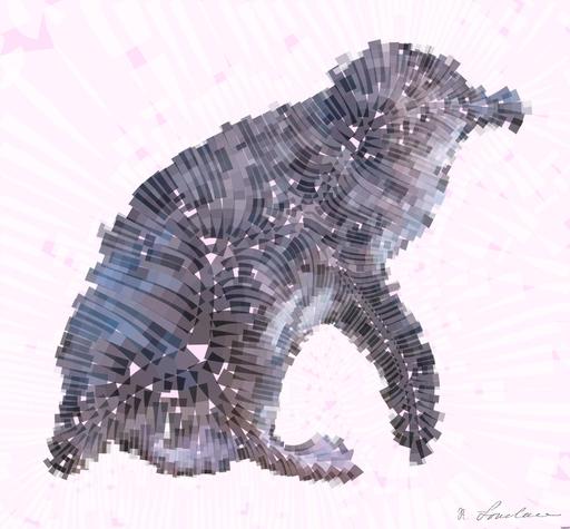 Drawn from photo on Unsplash: brown penguin walking on brown floor AI art