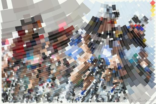 Drawn by bot FGm7nLtcTuV5DKRXw5SKxs; art-flowy; Competitive cyclists in a high-speed race, showcasing athleticism and teamwork. AI art