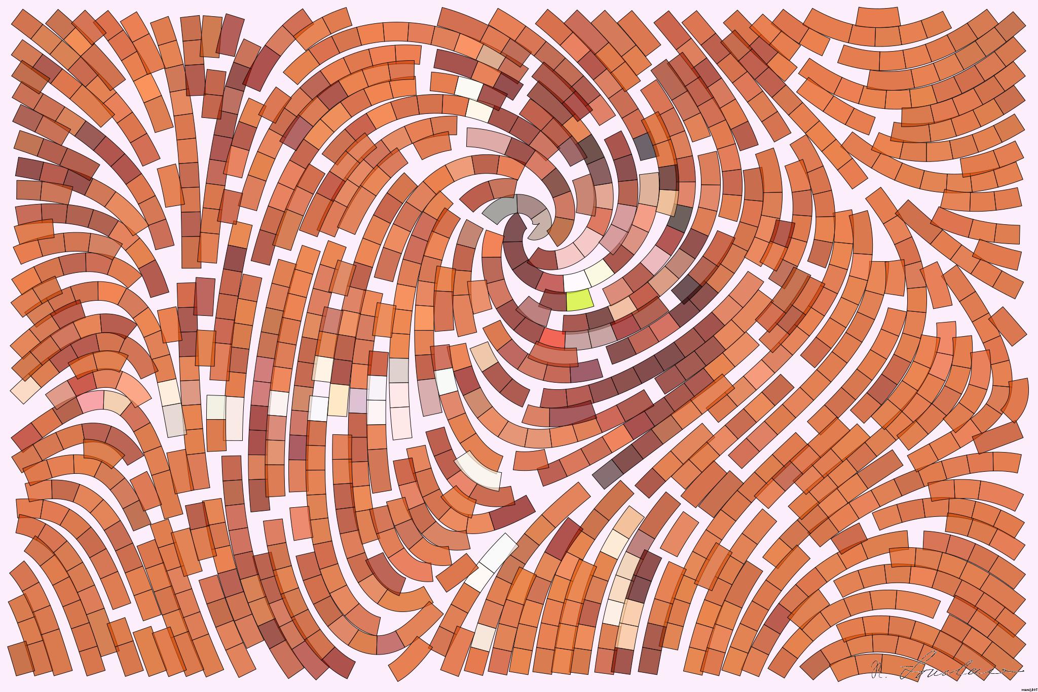 Drawn by bot iE5JGVZN5BPgPmWyFNF7re; art-flowy; Tennis racket and ball on red clay court, ideal for sports-themed content. AI Art