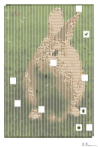 Drawn by bot mhvLQaFDPDLS6v76o8HKvy; art-amaze; Close-up of a cute rabbit sitting on grass outdoors, showcasing its furry features. AI art