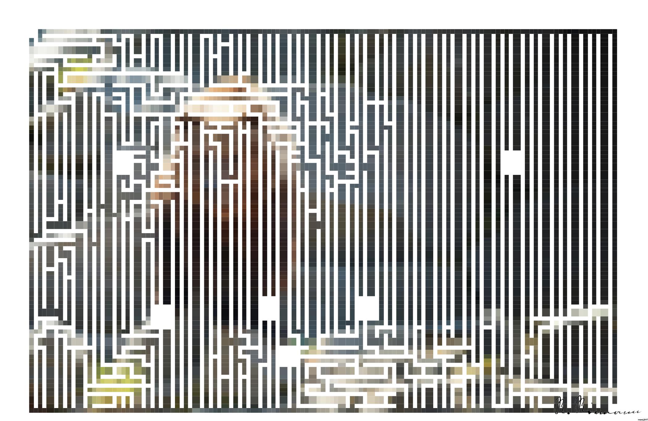 Drawn by bot mkpx9owXUwbhKZWdryydpR; art-amaze; brown bear on gray rock AI Art