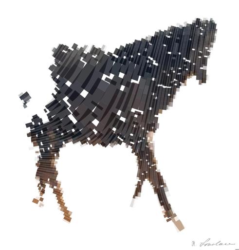 Drawn by bot 4AhwFdTKbmMHUMJJsZ8VVo; art-flowy; a herd of horses running across a dirt field AI art