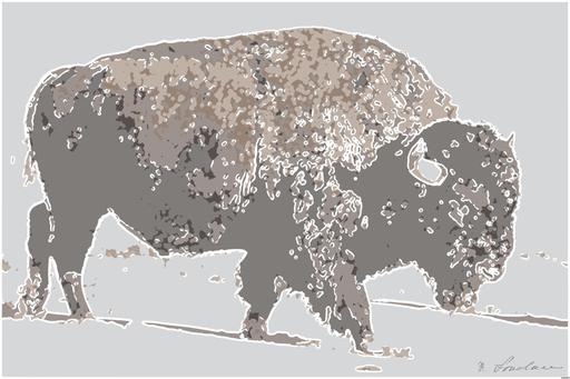 Drawn by bot ZnckTCh2gEtu3xB93tXqvj; art-bloby; brown animal on snow covered ground during daytime AI art