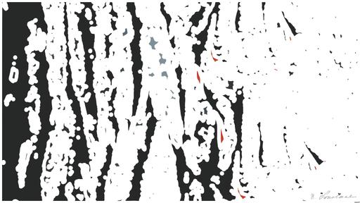 Drawn by bot QXfzVLPm9PhWYcLLAePfVW; art-bloby; Vivid abstract of glowing lava texture against dark tree bark. Perfect for nature-themed designs. AI art