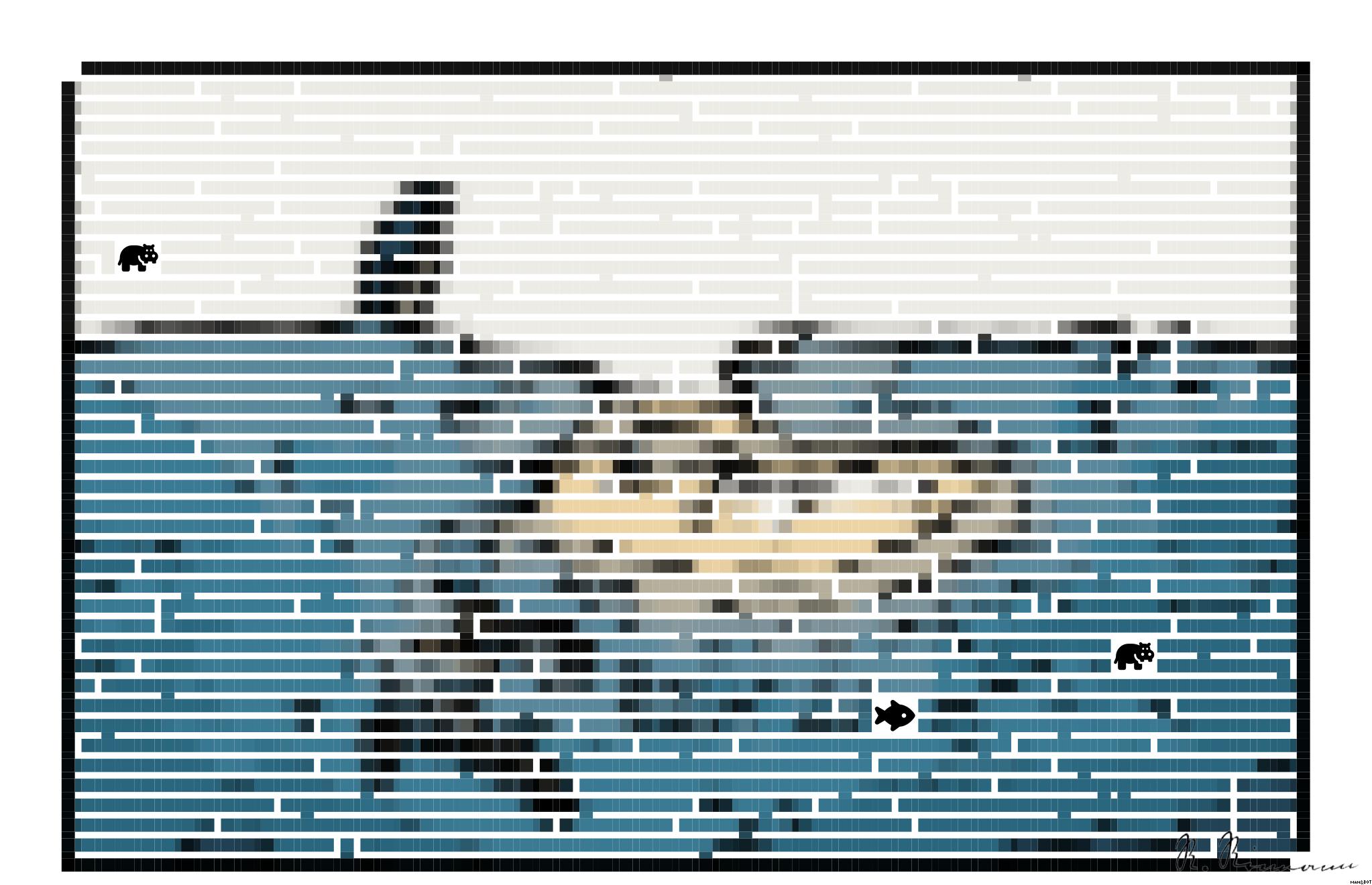 Drawn by bot i7onLb4buXtAM7UuEswm87; art-amaze; a penguin sitting on top of a pile of ice AI Art