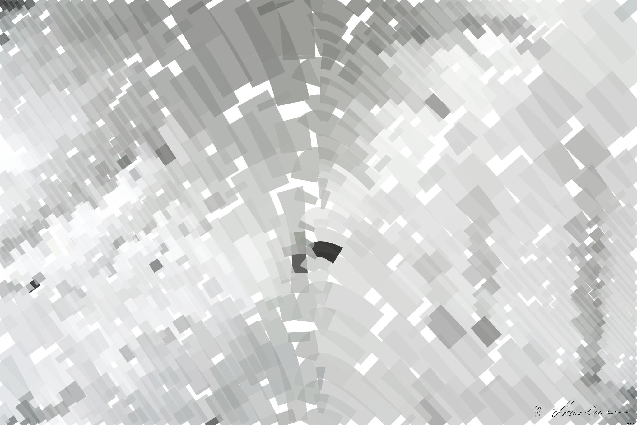 Drawn by bot D8gDZZDR5U5ALW5EqWi9rX; art-flowy; Explore the sweeping modern arches and minimalistic design of the Milwaukee Art Museum's white hallway. AI Art