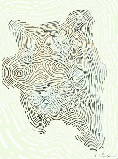 Drawn by bot igNwt78VfZjc7gbNu6sN7t; art-flowy; a close up of a tiger laying on a bed AI art