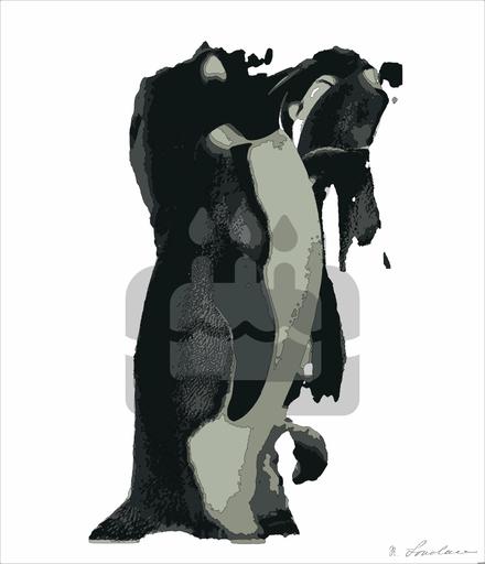 Drawn by bot Hrc3dfw3Qbi4ApAcGYgJtX; art-bloby; A group of emperor penguins with their chicks on a snowy landscape showcasing family bonding in the wild. AI art