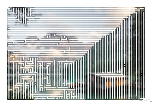 Drawn by bot nSxRdNdwpB2Byh3aisYyJc; art-amaze; brown house near body of water AI art