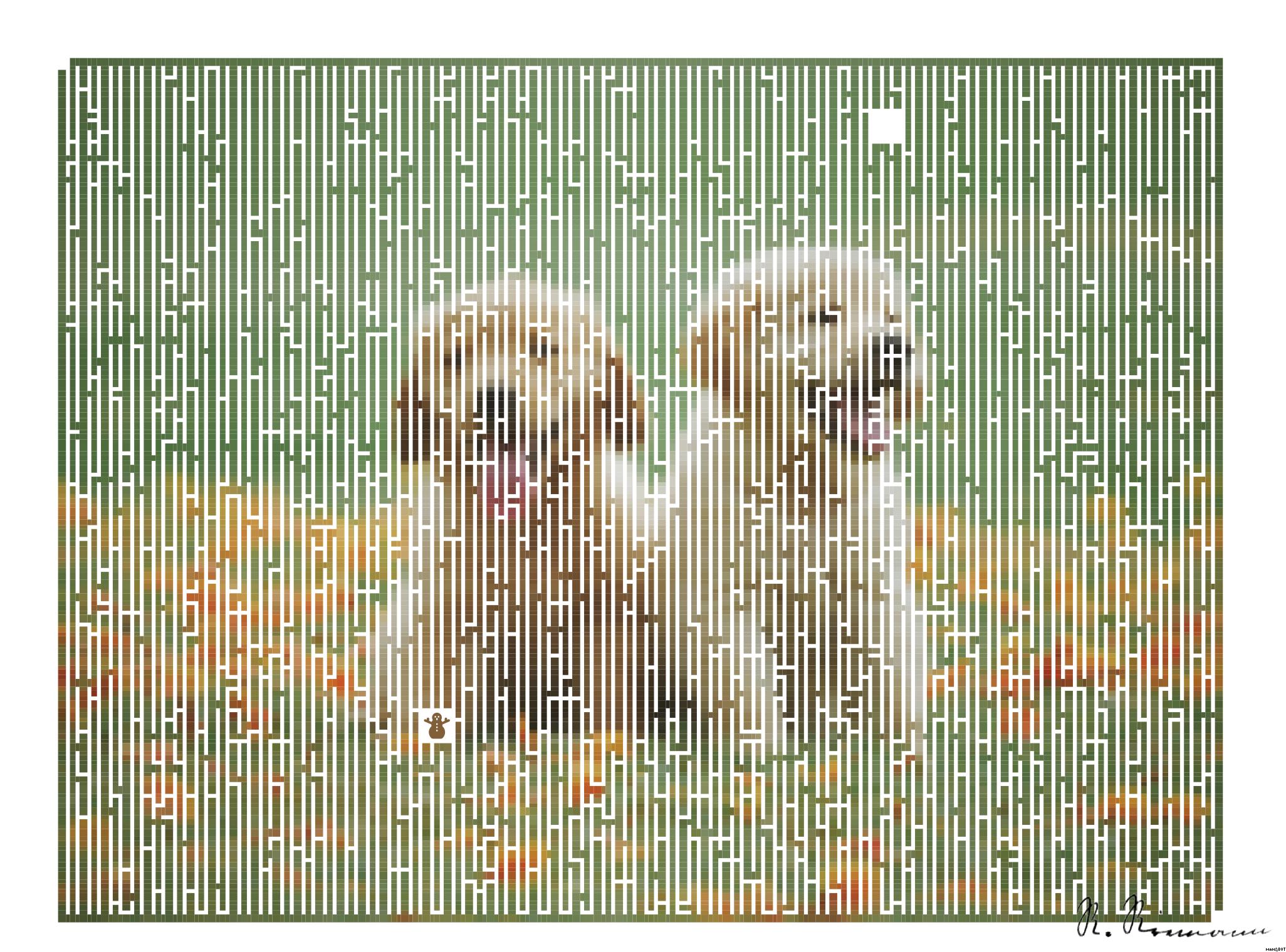 Drawn by bot 3zYNFNrTS76W7N92Sxhxc5; art-amaze; Adorable golden retriever puppies sitting in a field of flowers, enjoying a sunny day. AI Art