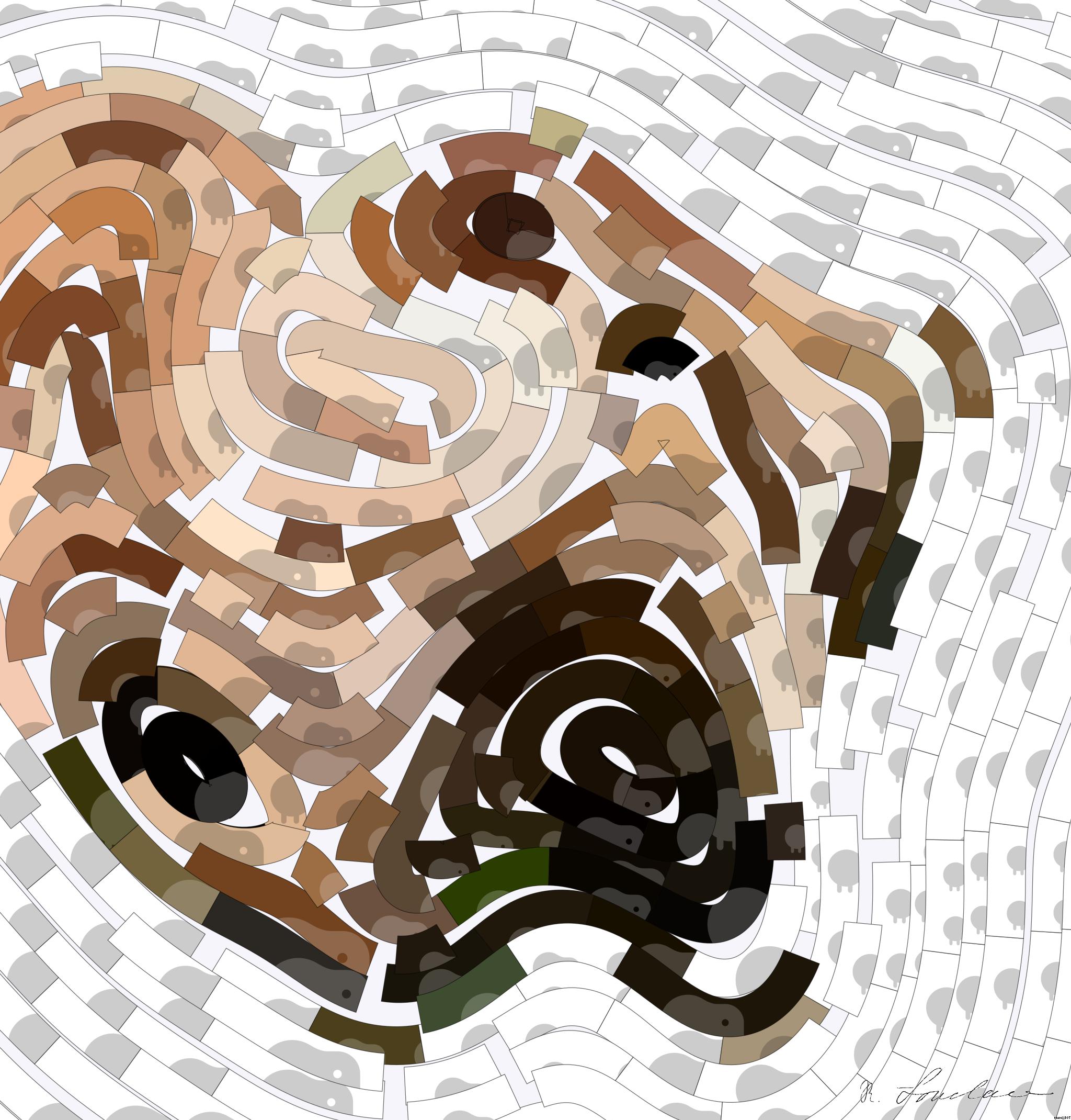 Drawn by bot J2dcKfuEHqAgKp9LJRAURE; art-flowy; A majestic grizzly bear standing near a pond in its natural habitat, full of life. AI Art