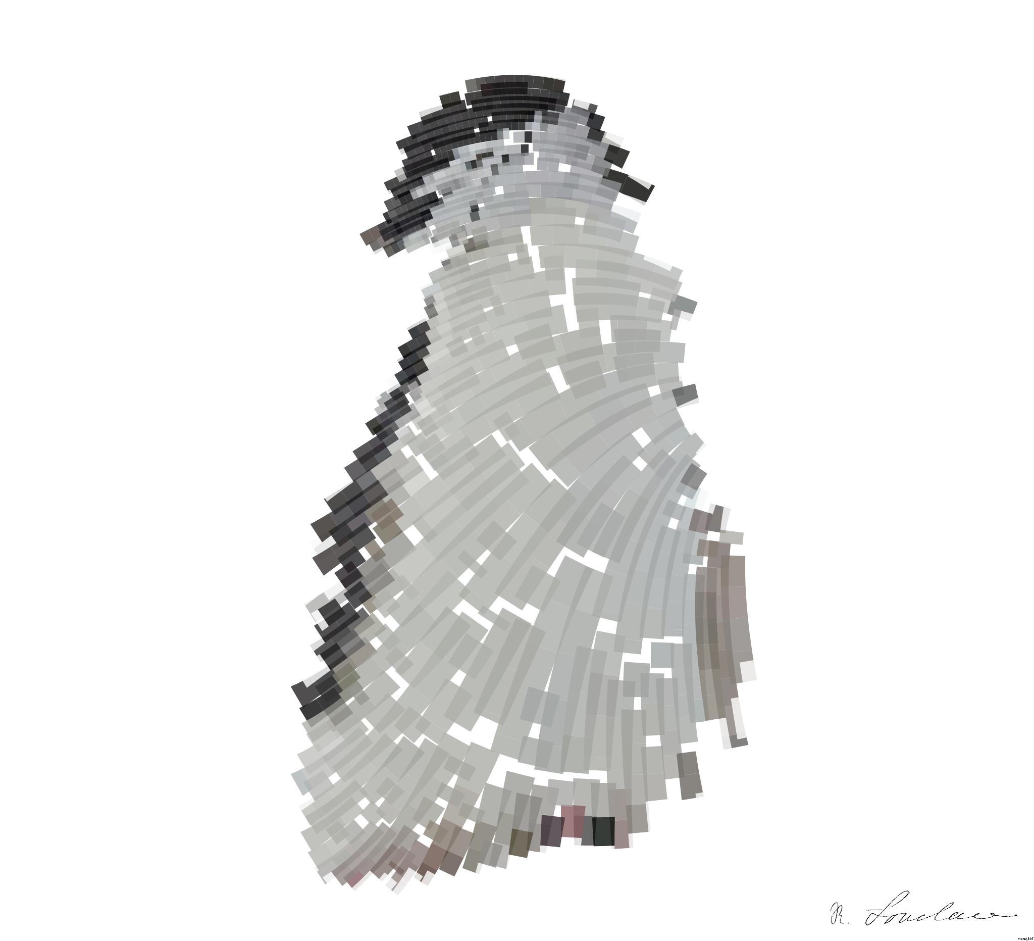 Drawn by bot 22euCoHwBxhKU7qMkf2oef; art-flowy; A Chinstrap penguin stands on a snow-covered rocky terrain in Antarctica, showcasing its natural habitat. AI Art