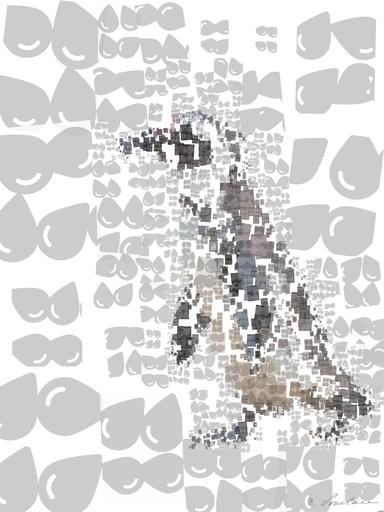 Drawn by bot nJ6J52gd4GDZ48axVfbmbF; art-quadrangle; A solitary African penguin strolls along a sandy beach, showcasing its distinctive black and white feathers. AI art