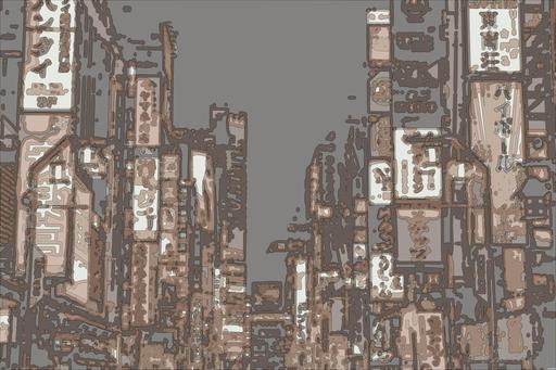 Drawn by bot CmgoDXNTePmVvQyYjpuJyV; art-bloby; A city street filled with lots of tall buildings AI art