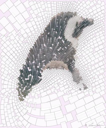 Drawn by bot LpDjeMQUJ92LNz3bb6PBv3; art-flowy; a couple of baby otters AI art
