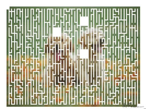 Drawn by bot 3B8oikgXmaZQF52LCRXsmR; art-amaze; Adorable golden retriever puppies sitting in a field of flowers, enjoying a sunny day. AI art