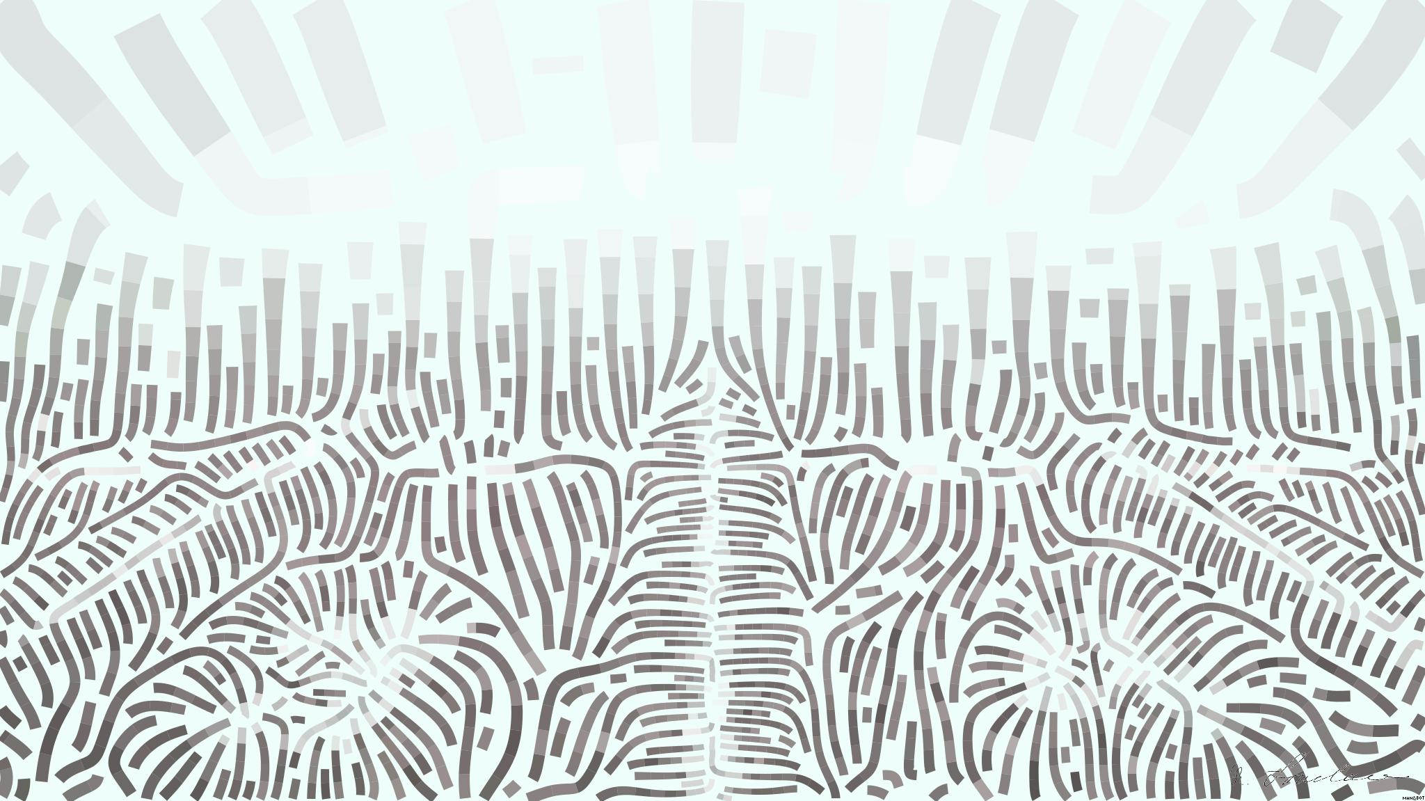 Drawn by bot XmwZLdibXbQH2a2gWBjn4J; art-flowy; A foggy track field with visible lane numbers and white lines. AI Art