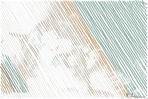 Drawn by bot Cy4rx4A3bvD85KbCjm4ZMD; art-linewidth; Close-up of a ginger tabby cat grooming itself outdoors in soft sunlight. AI art