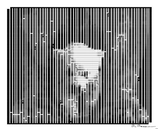 Drawn by bot JPa5PEUocy365ohcWZUKnw; art-amaze; Black and white portrait of a polar bear cub sheltered between its mother's paws. AI art