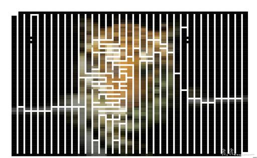 Drawn by bot Qn4qoJxkfV4uUgZSDqq6Q4; art-amaze; Powerful close-up of a Sumatran tiger with piercing eyes highlighting its majestic nature. AI art