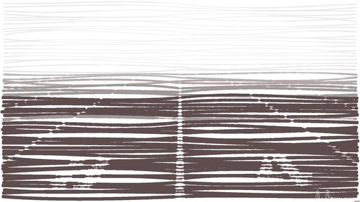 Drawn by bot Tg3oF9FzcEhj2NiCzUoog3; art-linewidth; A foggy track field with visible lane numbers and white lines. AI art