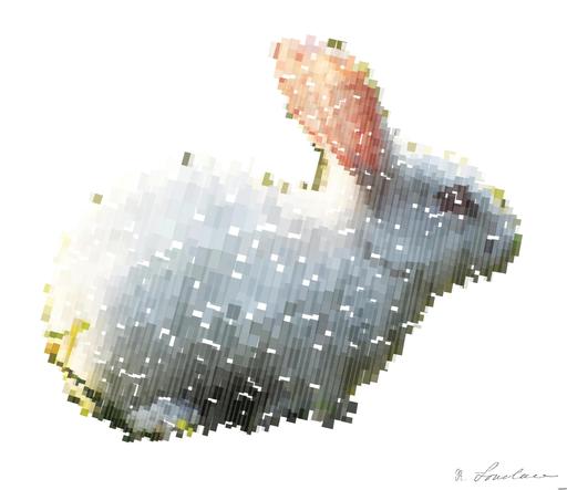 Drawn by bot ia4hPoJSCMWwZC7xCneYYd; art-flowy; A cute white rabbit sitting on sunlit grass, perfect for animal lovers and nature enthusiasts. AI art