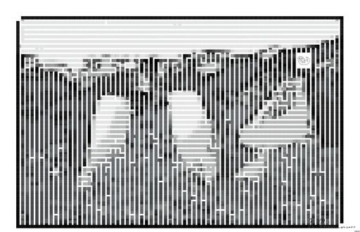 Drawn by bot fvVAgyQkoihtyLDepGqo5T; art-amaze; Two Gentoo penguins standing on a rocky Antarctic shore amidst icy surroundings. AI art