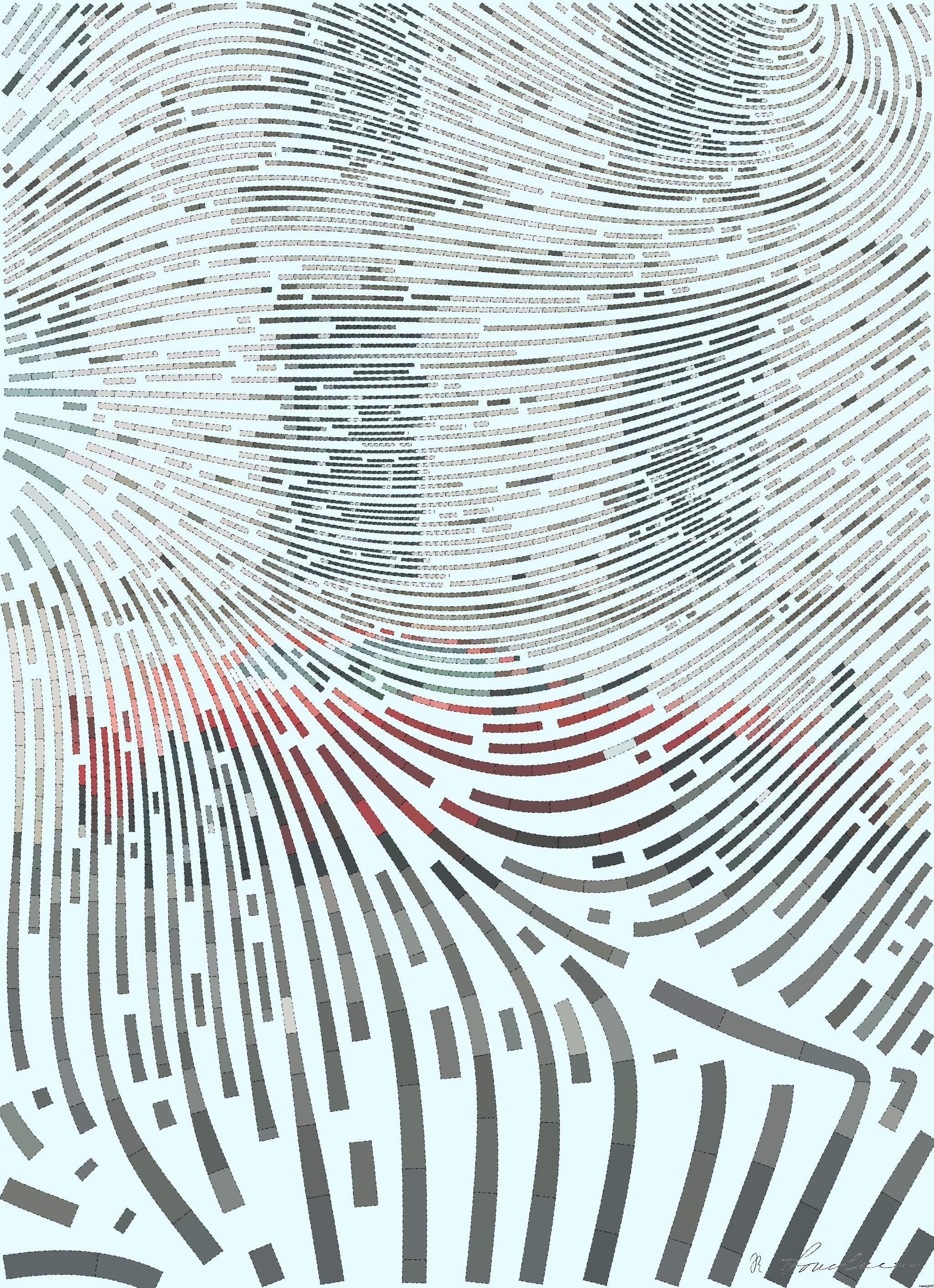 Drawn by bot 9RFUu4FgTNhDAm9Mez2rnZ; art-flowy; red coupe during daytime AI Art