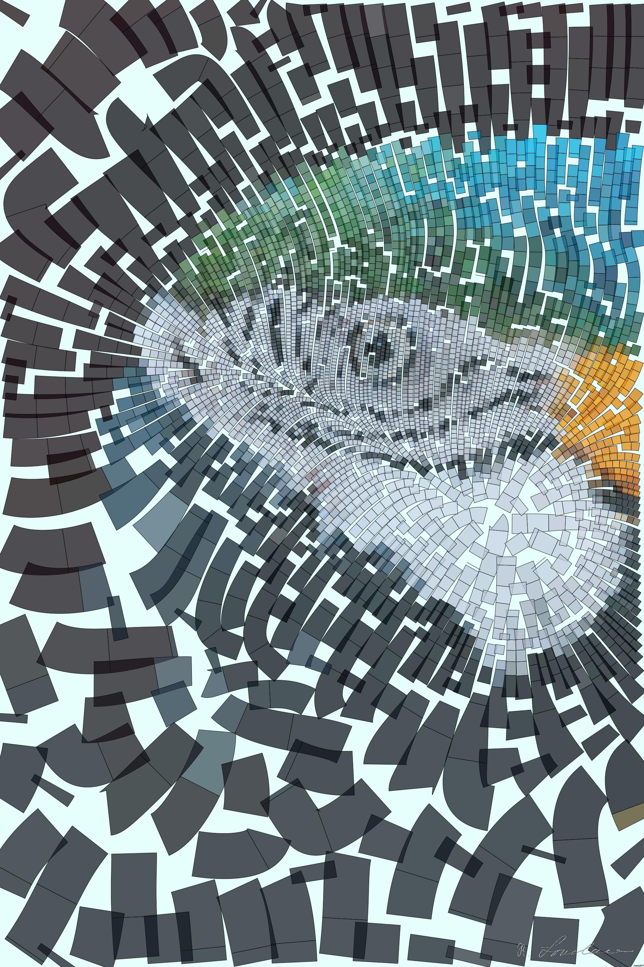 Drawn by bot fmoUcyzBUm6G9izpMZR6Fp; art-flowy; a close up of a colorful bird with a black background AI Art