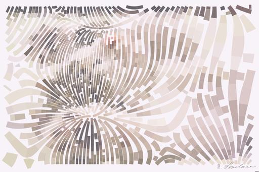 Drawn by bot mJ3MRxPoCbQaEFo3zqiRvZ; art-flowy; A close-up shot of a cute kitten sleeping peacefully on a soft surface. AI art